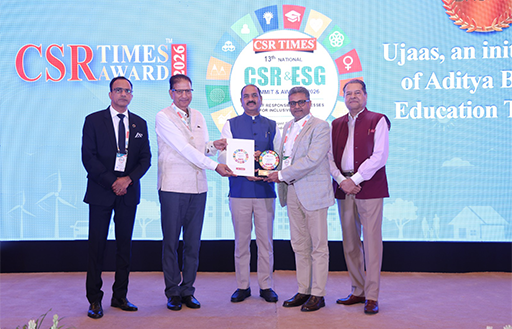 Ujaas honoured at the 13th National CSR & ESG Summit – CSR Times Awards 2026